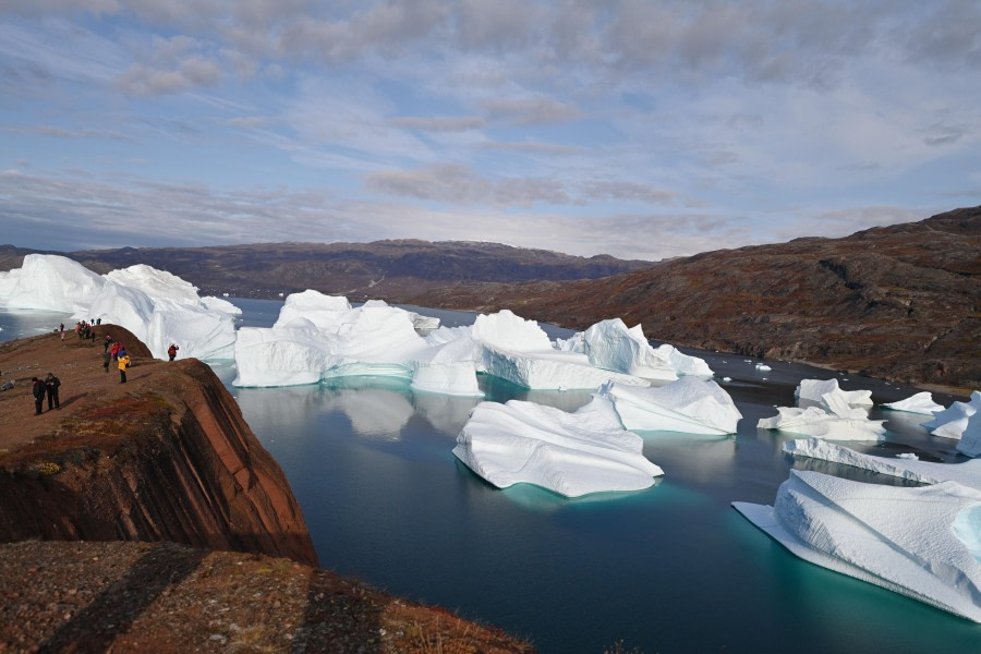 Icebergs graveyard near the Red Island